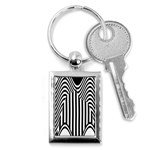 Stripe Abstract Stripped Geometric Background Key Chains (Rectangle)  Front