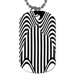 Stripe Abstract Stripped Geometric Background Dog Tag (one Side) by Simbadda