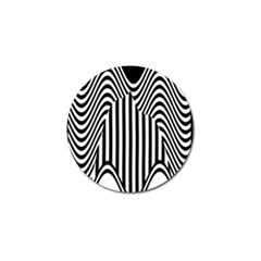 Stripe Abstract Stripped Geometric Background Golf Ball Marker by Simbadda