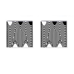 Stripe Abstract Stripped Geometric Background Cufflinks (square) by Simbadda