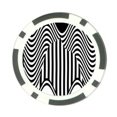 Stripe Abstract Stripped Geometric Background Poker Chip Card Guard by Simbadda