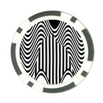 Stripe Abstract Stripped Geometric Background Poker Chip Card Guard (10 pack) Back