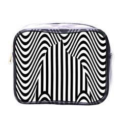 Stripe Abstract Stripped Geometric Background Mini Toiletries Bags by Simbadda