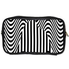 Stripe Abstract Stripped Geometric Background Toiletries Bags 2-side by Simbadda