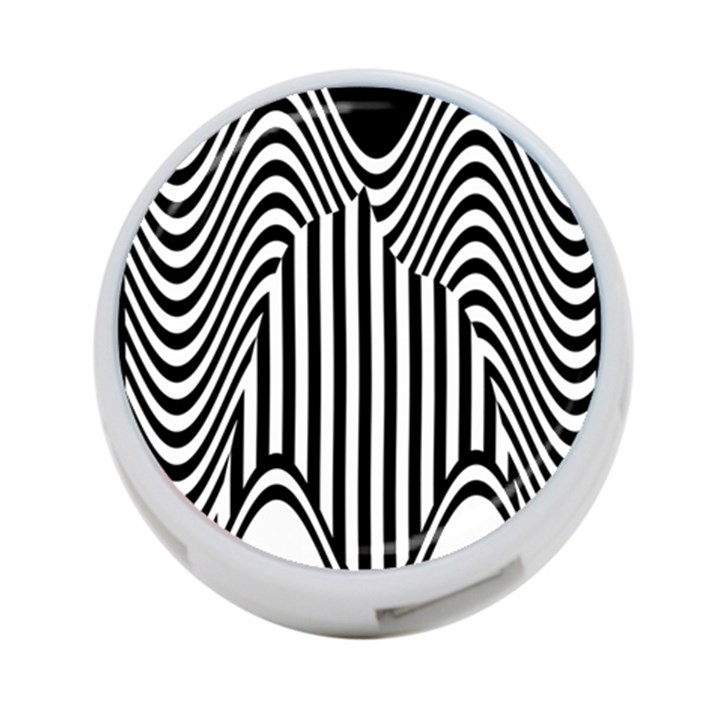 Stripe Abstract Stripped Geometric Background 4-Port USB Hub (One Side)