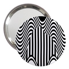 Stripe Abstract Stripped Geometric Background 3  Handbag Mirrors by Simbadda