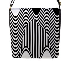 Stripe Abstract Stripped Geometric Background Flap Messenger Bag (l) 