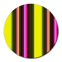 Stripes Abstract Background Pattern Round Mousepads by Simbadda