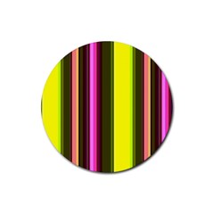 Stripes Abstract Background Pattern Rubber Coaster (round)  by Simbadda