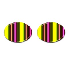 Stripes Abstract Background Pattern Cufflinks (oval) by Simbadda