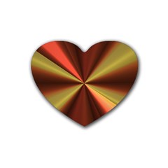 Copper Beams Abstract Background Pattern Rubber Coaster (heart)  by Simbadda