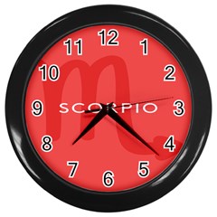 Zodiac Scorpio Wall Clocks (black) by Mariart