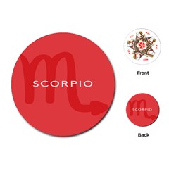 Zodiac Scorpio Playing Cards (round)  by Mariart