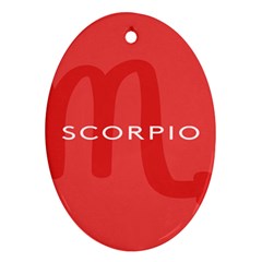 Zodiac Scorpio Oval Ornament (two Sides) by Mariart