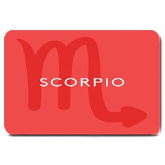 Zodiac Scorpio Large Doormat  by Mariart