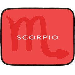 Zodiac Scorpio Fleece Blanket (mini) by Mariart