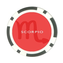 Zodiac Scorpio Poker Chip Card Guard (10 Pack) by Mariart