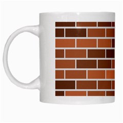 Brick Brown Line Texture White Mugs by Mariart