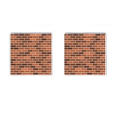 Brick Brown Line Texture Cufflinks (square) by Mariart