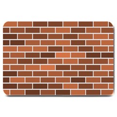 Brick Brown Line Texture Large Doormat  by Mariart