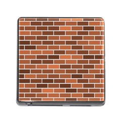 Brick Brown Line Texture Memory Card Reader (square) by Mariart