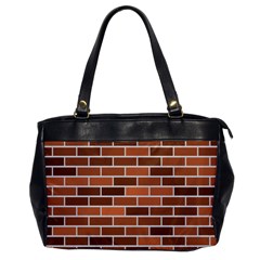 Brick Brown Line Texture Office Handbags