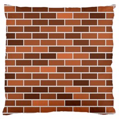 Brick Brown Line Texture Large Cushion Case (one Side) by Mariart