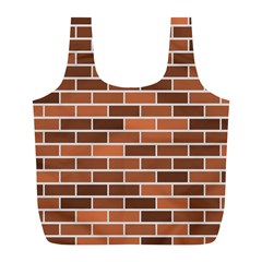 Brick Brown Line Texture Full Print Recycle Bags (l)  by Mariart