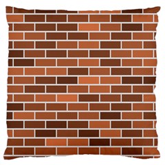 Brick Brown Line Texture Large Flano Cushion Case (one Side) by Mariart