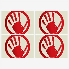 Bloody Handprint Stop Emob Sign Red Circle Belt Buckles by Mariart