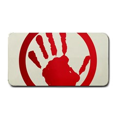 Bloody Handprint Stop Emob Sign Red Circle Medium Bar Mats by Mariart