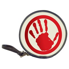 Bloody Handprint Stop Emob Sign Red Circle Classic 20-cd Wallets by Mariart