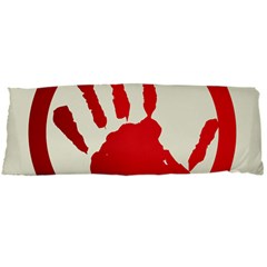 Bloody Handprint Stop Emob Sign Red Circle Body Pillow Case Dakimakura (two Sides) by Mariart