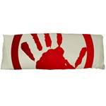 Bloody Handprint Stop Emob Sign Red Circle Body Pillow Case Dakimakura (Two Sides) Front