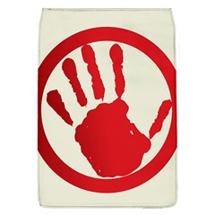 Bloody Handprint Stop Emob Sign Red Circle Flap Covers (l)  by Mariart