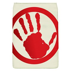 Bloody Handprint Stop Emob Sign Red Circle Flap Covers (s)  by Mariart