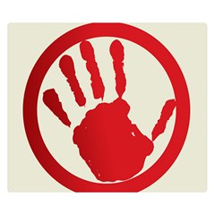 Bloody Handprint Stop Emob Sign Red Circle Double Sided Flano Blanket (small)  by Mariart