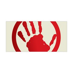 Bloody Handprint Stop Emob Sign Red Circle Yoga Headband by Mariart