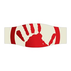 Bloody Handprint Stop Emob Sign Red Circle Stretchable Headband by Mariart