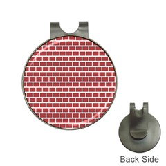 Brick Line Red White Hat Clips With Golf Markers by Mariart