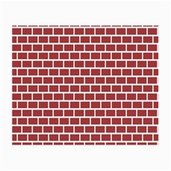 Brick Line Red White Small Glasses Cloth by Mariart