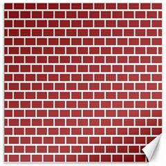 Brick Line Red White Canvas 20  X 20   by Mariart