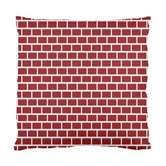 Brick Line Red White Standard Cushion Case (one Side) by Mariart