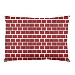 Brick Line Red White Pillow Case by Mariart