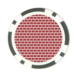 Brick Line Red White Poker Chip Card Guard (10 pack) Front