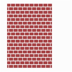 Brick Line Red White Small Garden Flag (two Sides) by Mariart