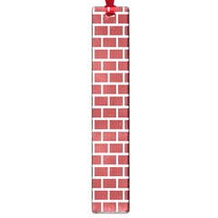 Brick Line Red White Large Book Marks by Mariart