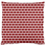 Brick Line Red White Large Flano Cushion Case (One Side) Front