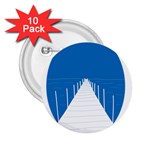 Bridge Sea Beack Blue White 2.25  Buttons (10 pack)  Front