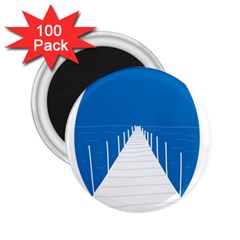 Bridge Sea Beack Blue White 2 25  Magnets (100 Pack)  by Mariart